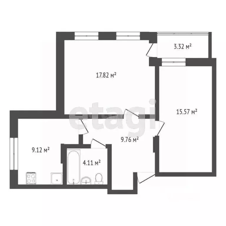 2-к кв. Нижегородская область, Нижний Новгород д. Афонино, ул. ... - Фото 2