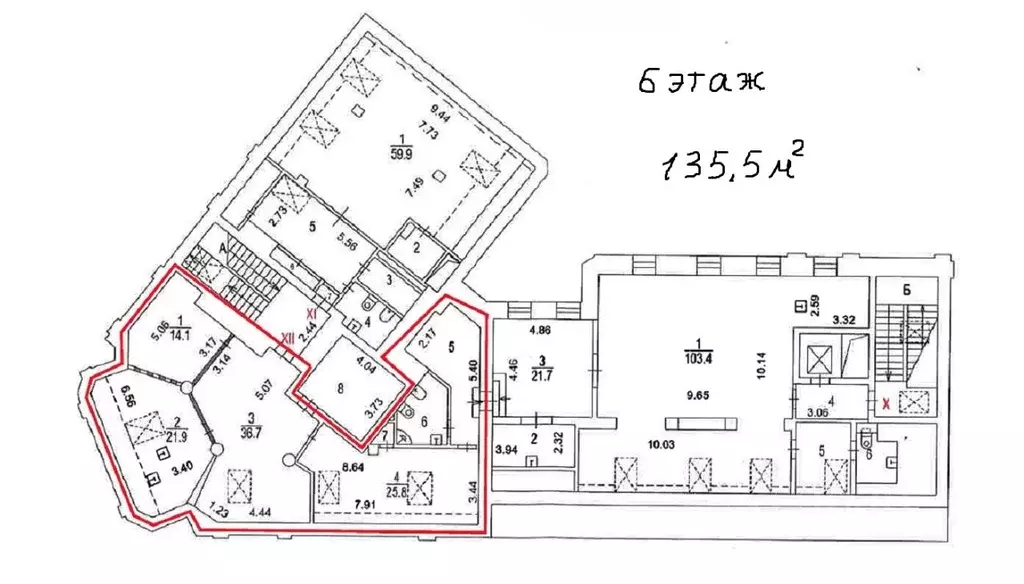 Офис в Москва ул. Большая Якиманка, 17/2С1 (135 м) - Фото 1