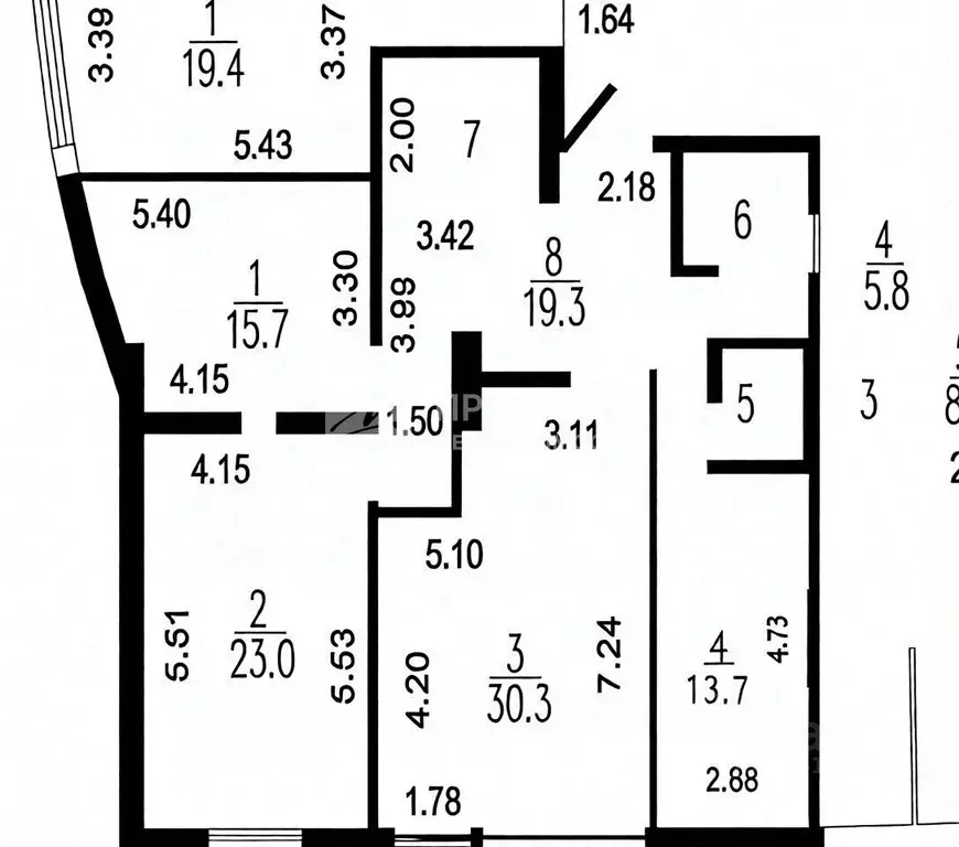 3-к кв. Москва ул. Твардовского, 14к2 (114.0 м) - Фото 2