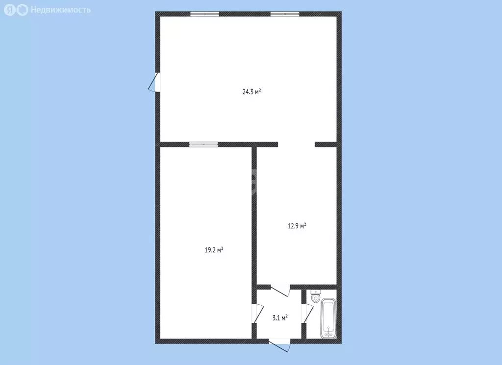 2-комнатная квартира: Черкесск, улица Лермонтова, 159А (60.8 м) - Фото 1