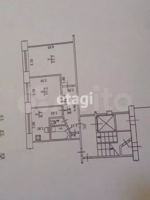 2-к. квартира, 44,8 м, 1/9 эт. - Фото 0