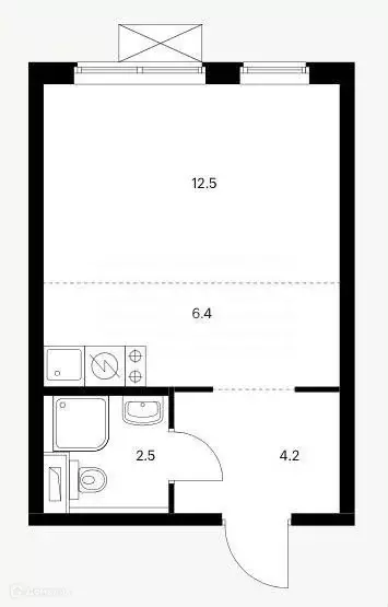 Продаётся квартира-студия, 25.6 м - Фото 0