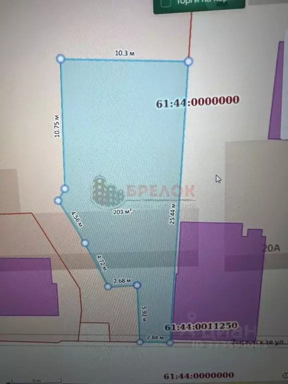 Участок в Ростовская область, Ростов-на-Дону Зырянская ул., 18 (2.03 ... - Фото 1