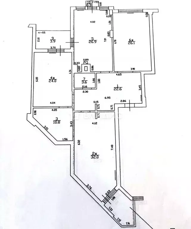 3-к кв. Калининградская область, Калининград Красная ул., 63А (146.0 ... - Фото 2
