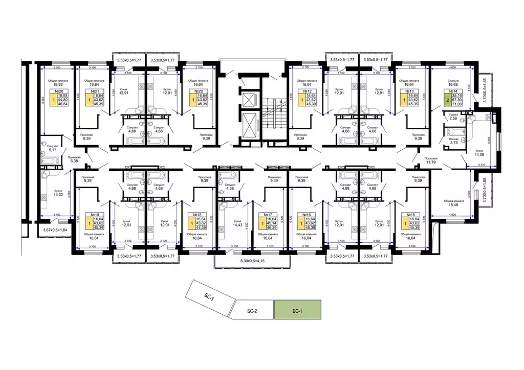 2-к кв. Краснодарский край, Краснодар Имени Петра Метальникова мкр, ... - Фото 2