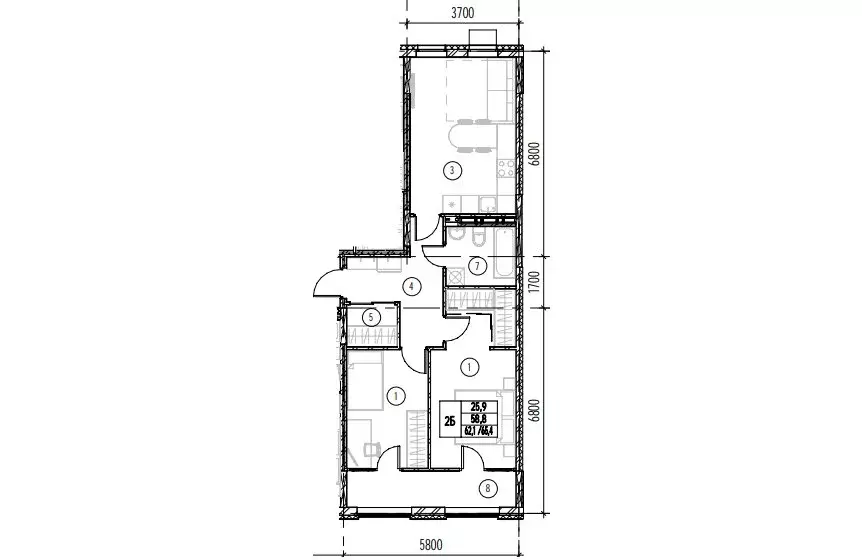 3-комнатная квартира: Пенза, улица Измайлова, 38 (65 м) - Фото 0