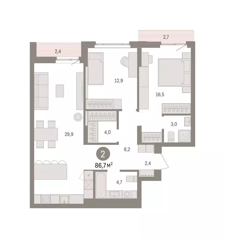 2-комнатная квартира: Екатеринбург, жилой район Сортировочный, ... - Фото 1