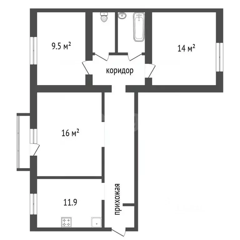 3-к кв. Красноярский край, Красноярск Николаевка мкр, ул. Софьи ... - Фото 2