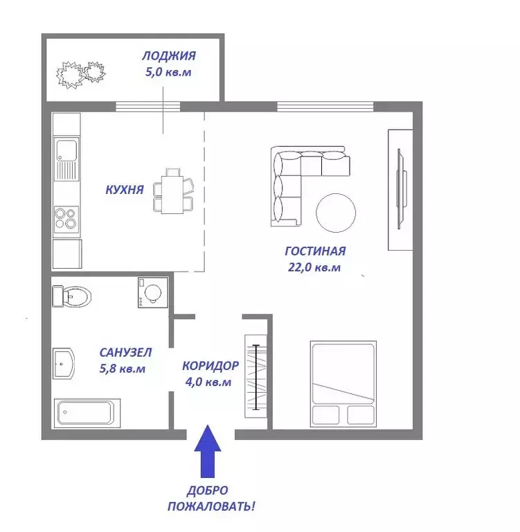 Квартира-студия: Екатеринбург, Круговая улица, 18 (29.5 м) - Фото 1