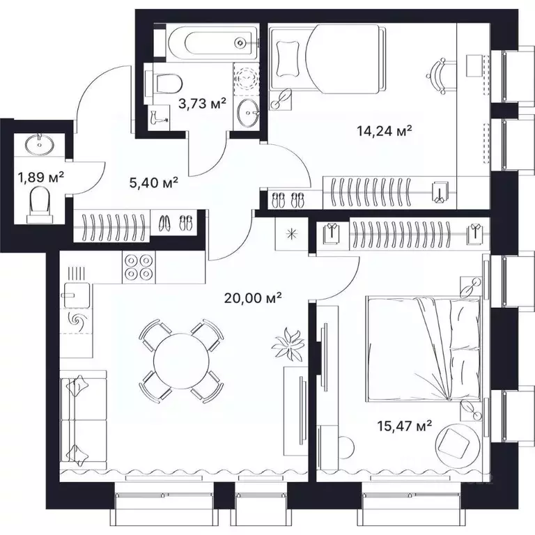 2-к кв. Владимирская область, Киржач ул. Свердлова, 10А (60.0 м) - Фото 1