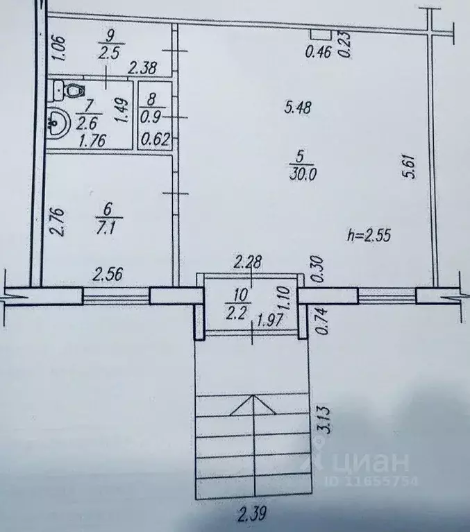 Торговая площадь в Башкортостан, Уфа просп. Октября, 66А (45 м) - Фото 1