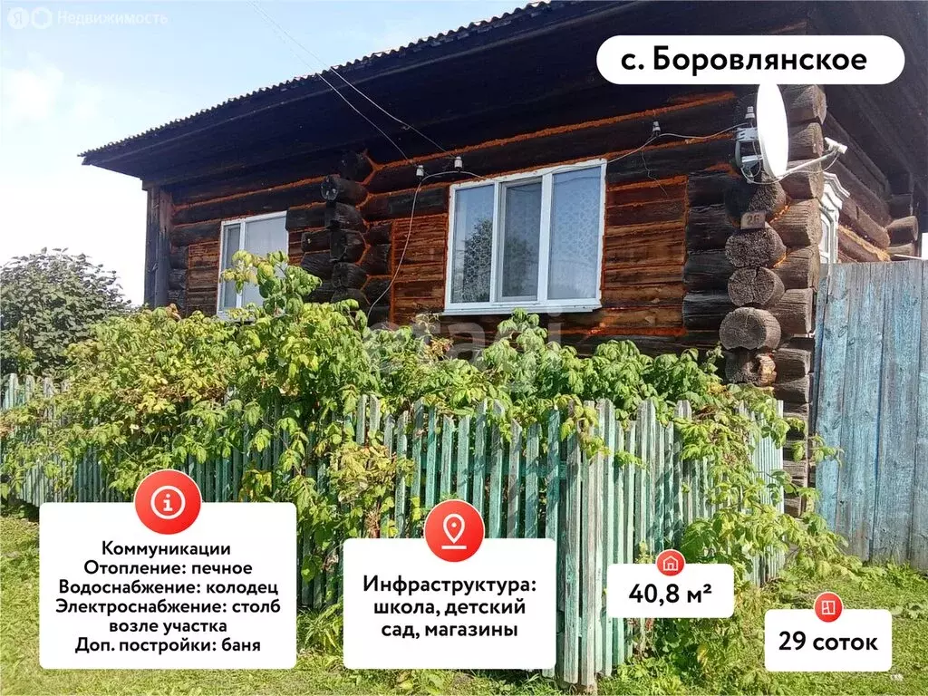 Дом в село Боровлянское, улица Кирова (40.8 м) - Фото 1