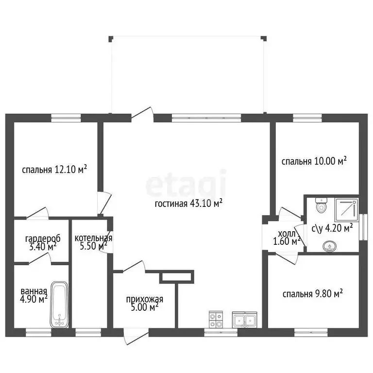 Дом в деревня Аннолово, Южная улица (99.6 м) - Фото 1