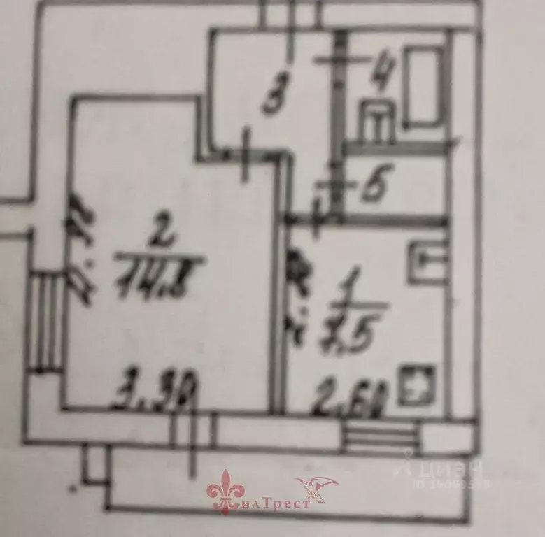 1-к кв. Белгородская область, Белгород ул. Губкина, 27 (33.1 м) - Фото 2