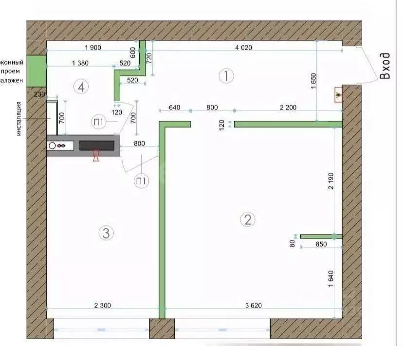 1-к кв. Ленинградская область, Кингисеппский район, Куземкинское ... - Фото 2