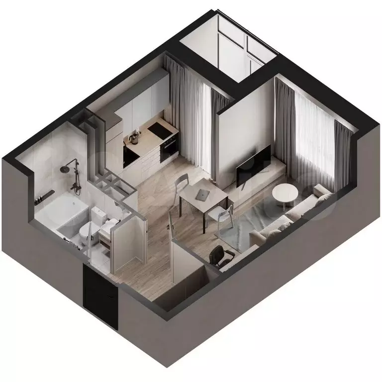 Квартира-студия, 26,9 м, 18/25 эт. - Фото 1