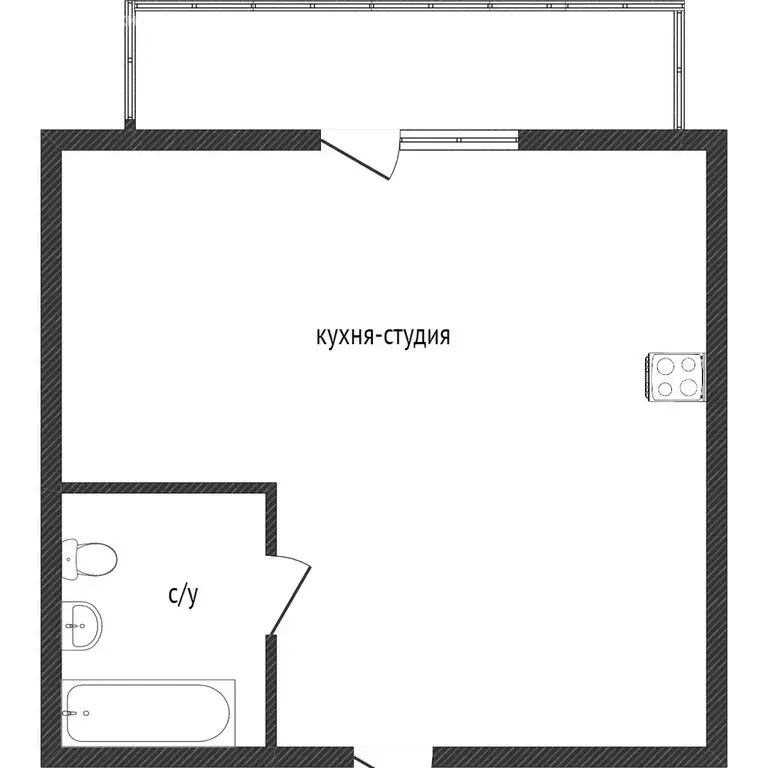 Квартира-студия: Нижний Тагил, улица Булата Окуджавы, 7 (24.6 м) - Фото 0