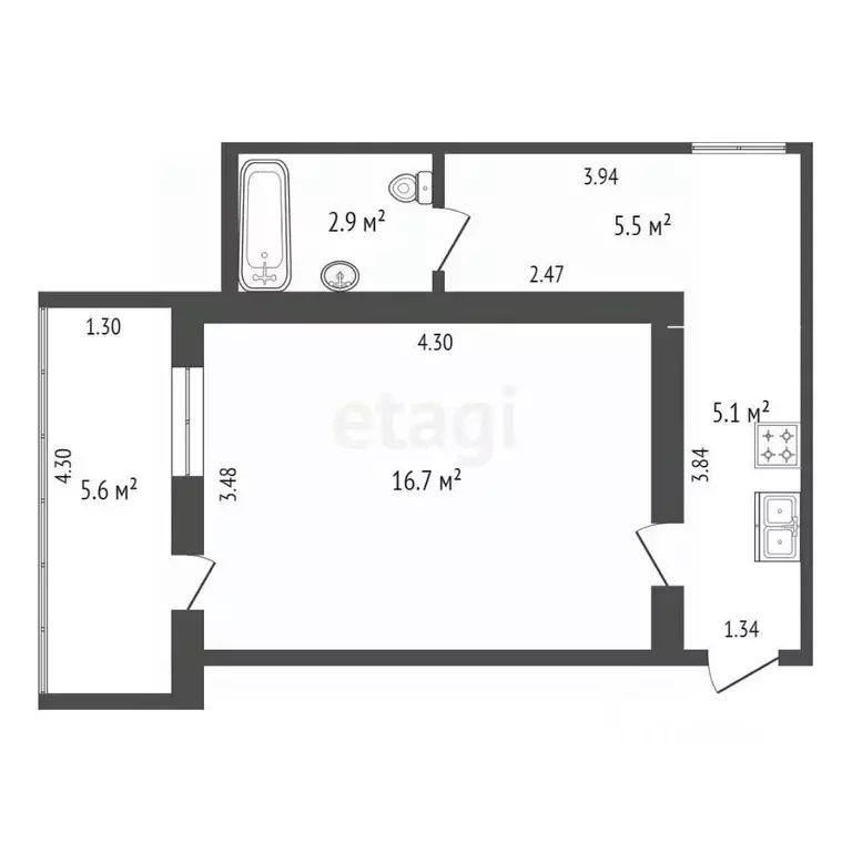 1-к кв. Крым, Ялта ул. Руданского, 19 (36.0 м) - Фото 1