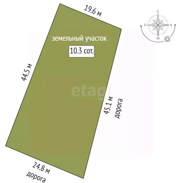 Участок в Саха (Якутия), Якутск ш. Покровское, 18 (10.3 сот.) - Фото 1