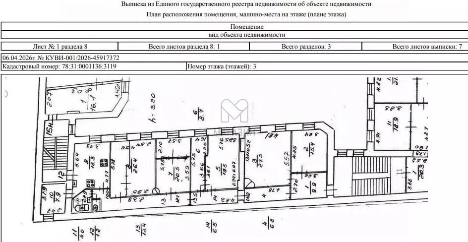 Комната Санкт-Петербург Графский пер., 5 (27.5 м) - Фото 1