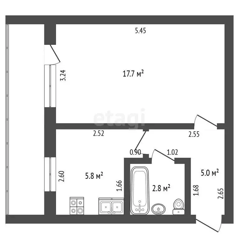 1-комнатная квартира: Прохладный, Майский переулок, 22 (31.3 м) - Фото 1