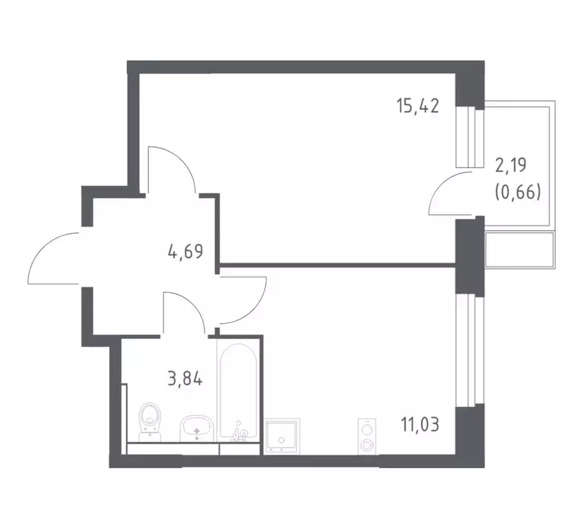 1-комнатная квартира: Ленинский городской округ, ЖК Новое Видное, 15 ... - Фото 1