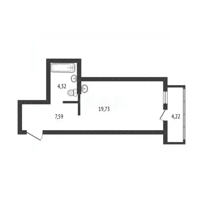 Студия Новосибирская область, Новосибирск Затулинский жилмассив, ул. ... - Фото 2