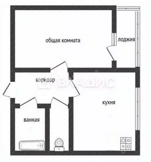 1-к кв. Белгородская область, Белгородский район, Дубовское с/пос, ... - Фото 2