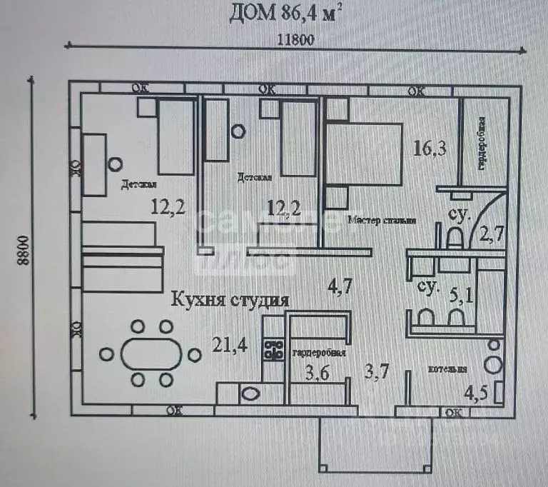 Дом в Томская область, Томск д. Эушта,  (90 м) - Фото 1