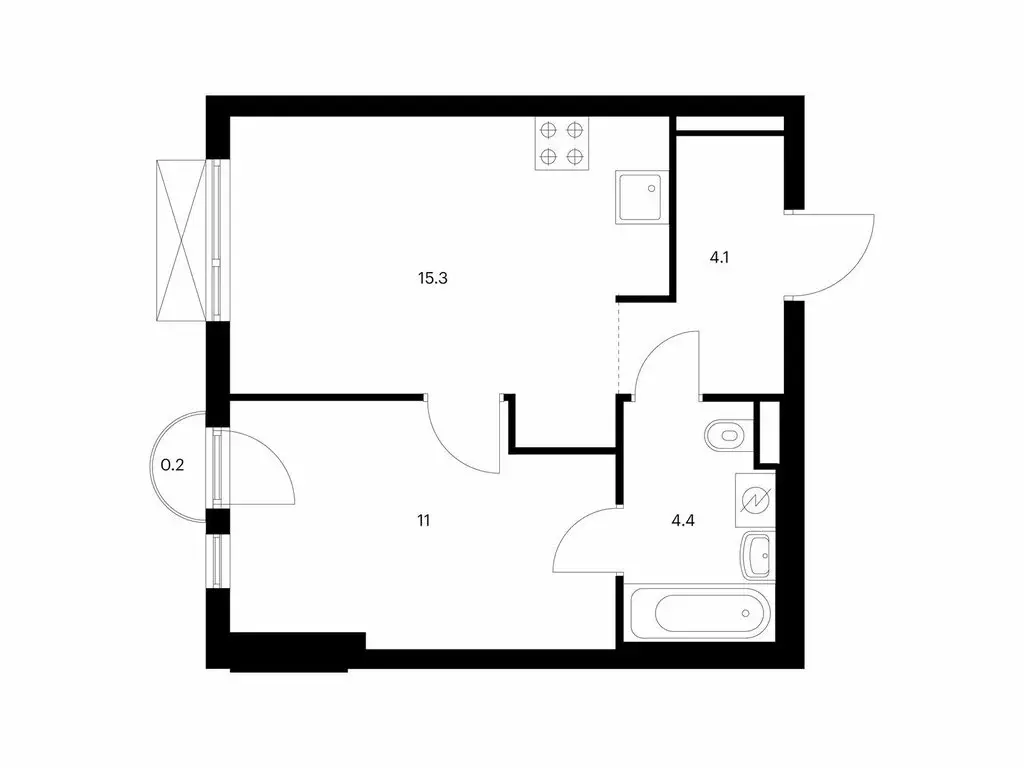 1-комнатная квартира: посёлок Ильинское-Усово, ЖК Ильинские Луга (35 ... - Фото 1