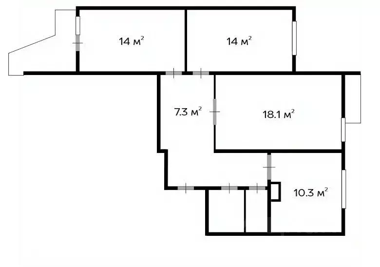 3-к кв. Москва Новокосинская ул., 51К3 (75.4 м) - Фото 2