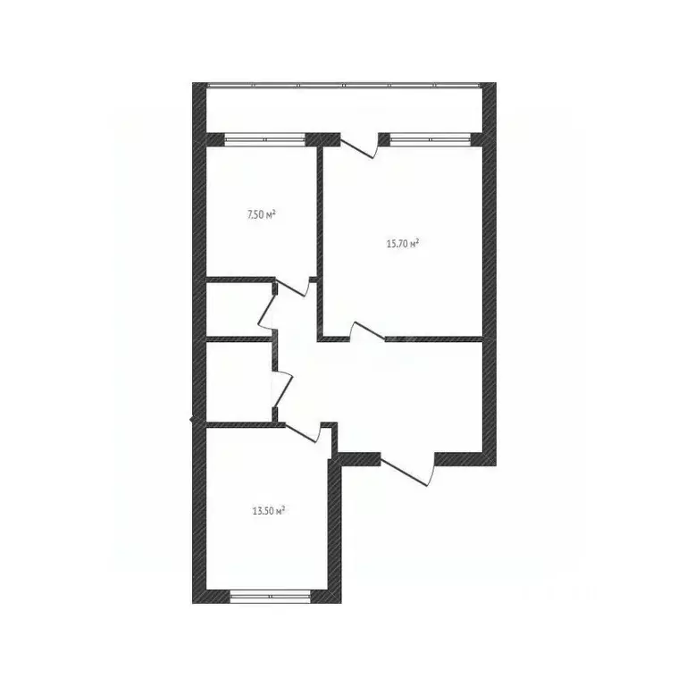 2-к кв. Брянская область, Брянск ул. Репина, 19 (50.0 м) - Фото 0