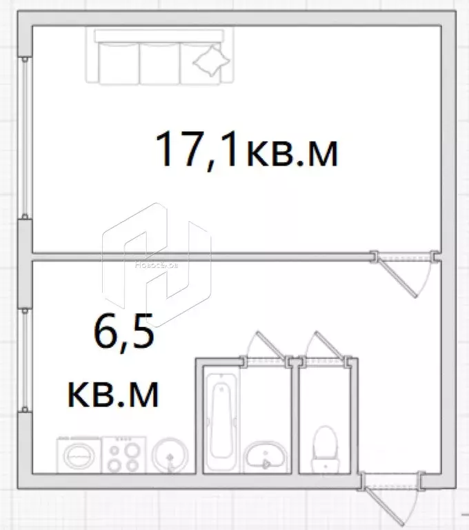 1-к кв. Мордовия, Саранск ул. Семашко, 7А (33.2 м) - Фото 1