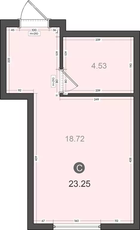 Квартира-студия: Владивосток, жилой комплекс Клуб 25, 1 (23.25 м) - Фото 0