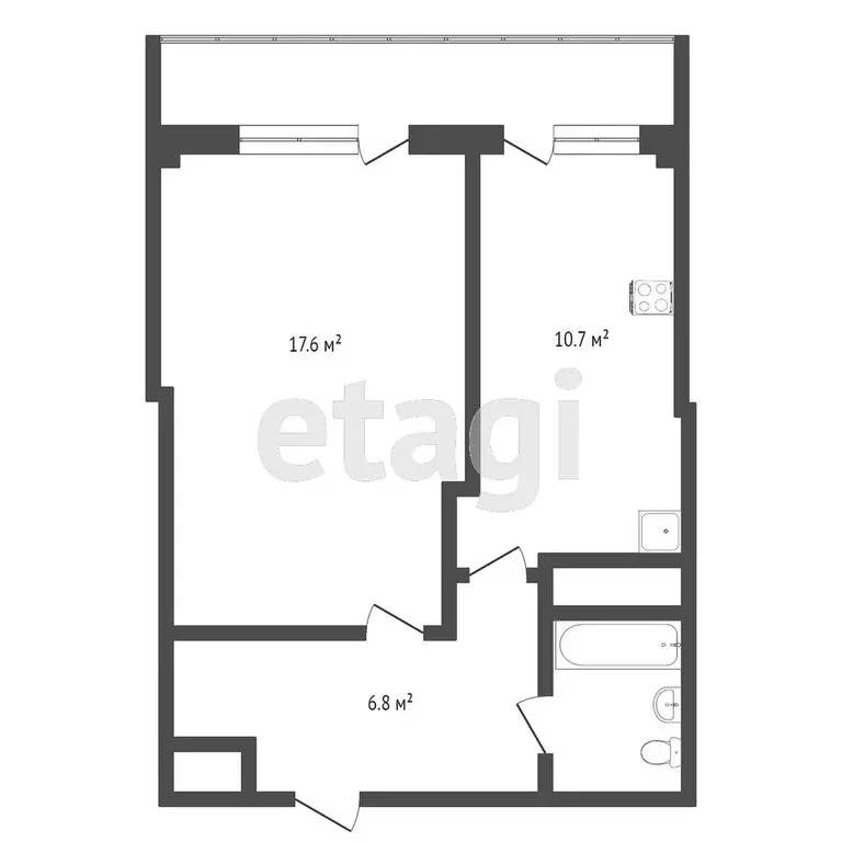 1-комнатная квартира: Омск, 3-я Енисейская улица, 28 (30.7 м) - Фото 1