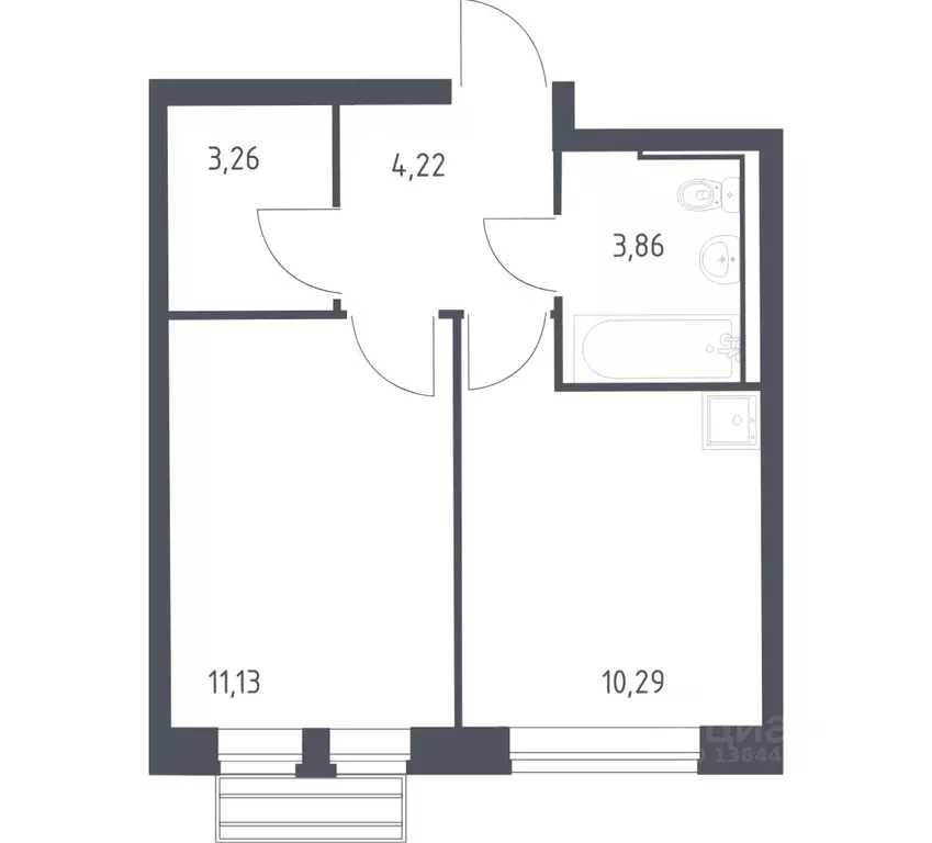 1-к кв. Московская область, Одинцовский городской округ, с. Лайково, ... - Фото 1