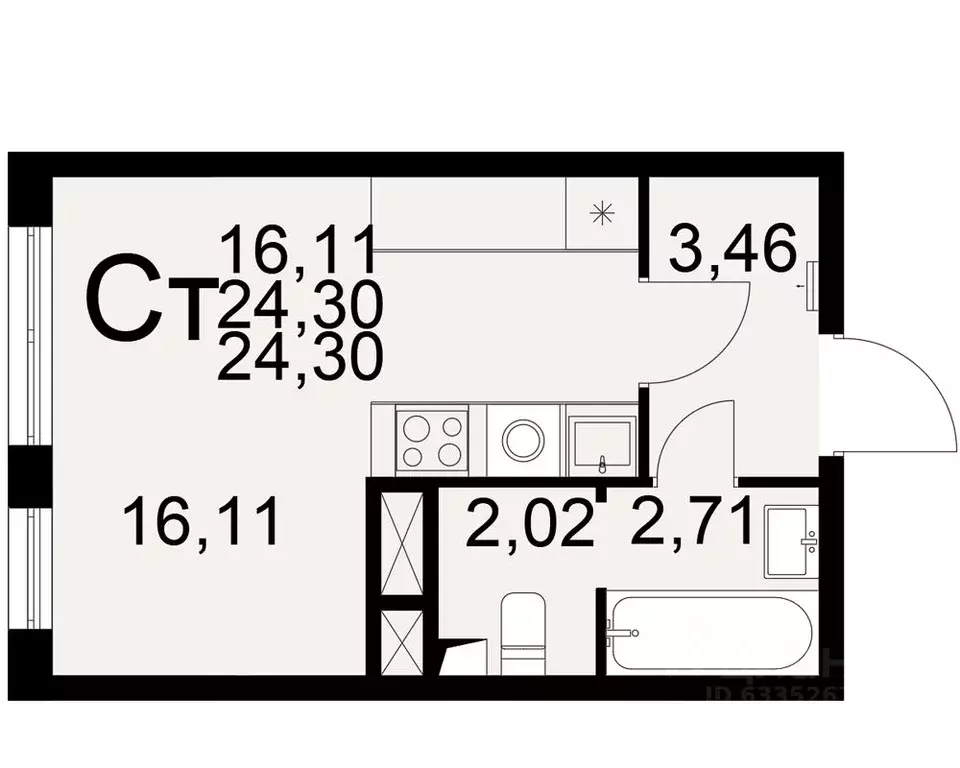1-к кв. Рязанская область, Рязань Братиславский мкр, Вместе жилой ... - Фото 0