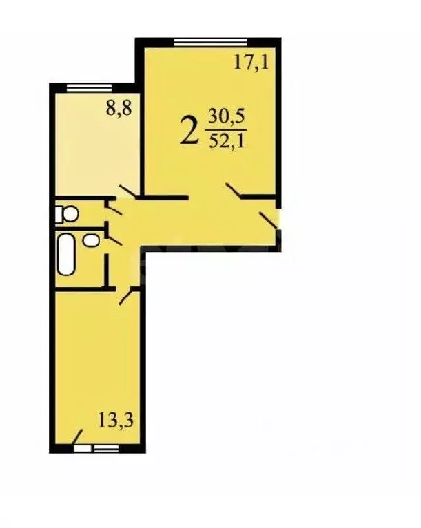 2-к кв. Москва Елецкая ул., 8К2 (52.1 м) - Фото 2