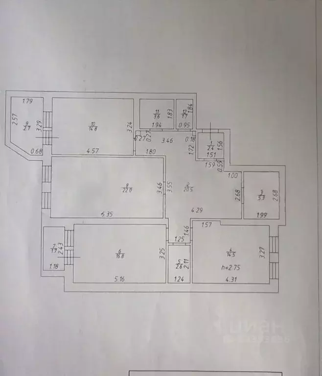 3-к кв. Татарстан, Казань ул. Гарифа Ахунова, 10 (104.2 м) - Фото 1