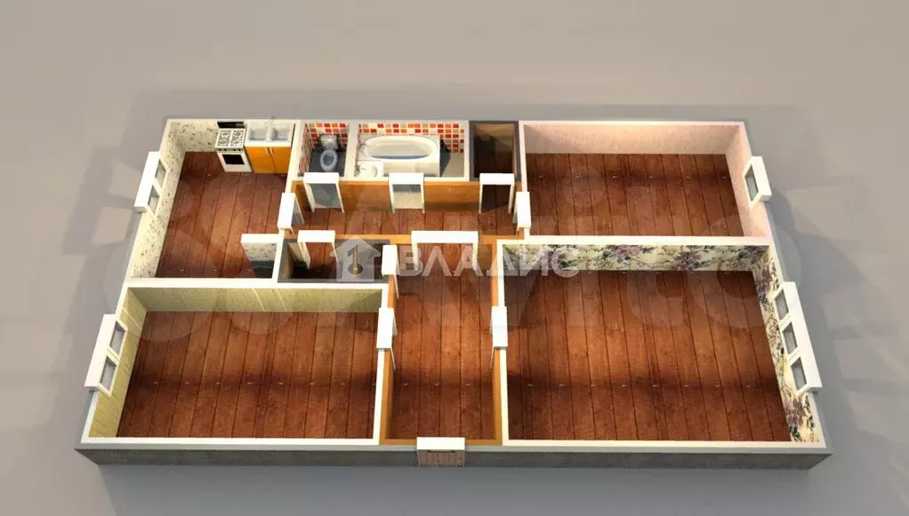 2-к. квартира, 60 м, 1/2 эт. - Фото 0
