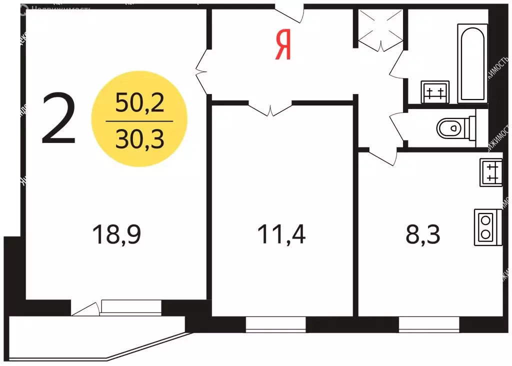 2-комнатная квартира: Москва, Вешняковская улица, 12к2 (52 м) - Фото 0