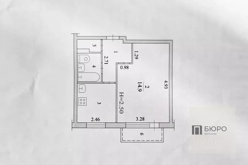 1-к кв. Волгоградская область, Волжский просп. Дружбы, 97 (28.0 м) - Фото 2