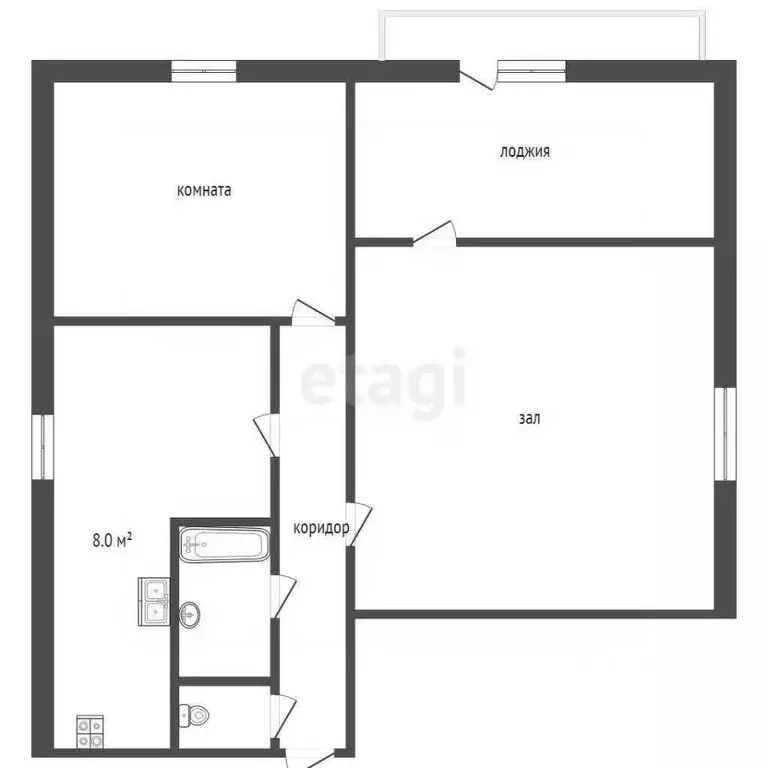 2-к кв. Севастополь ул. Николая Музыки, 12 (59.0 м) - Фото 1