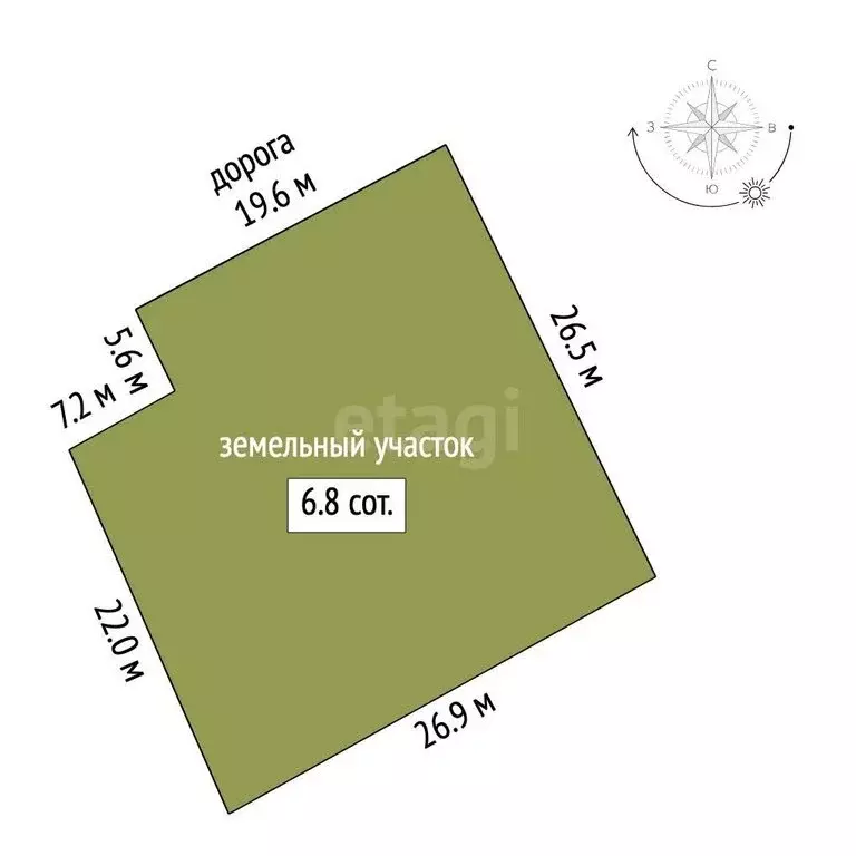 Участок в село Кременкуль, микрорайон Идиллия (6.8 м) - Фото 1