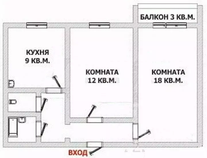 2-к кв. Челябинская область, Челябинск ул. Сталеваров, 49 (49.0 м) - Фото 1