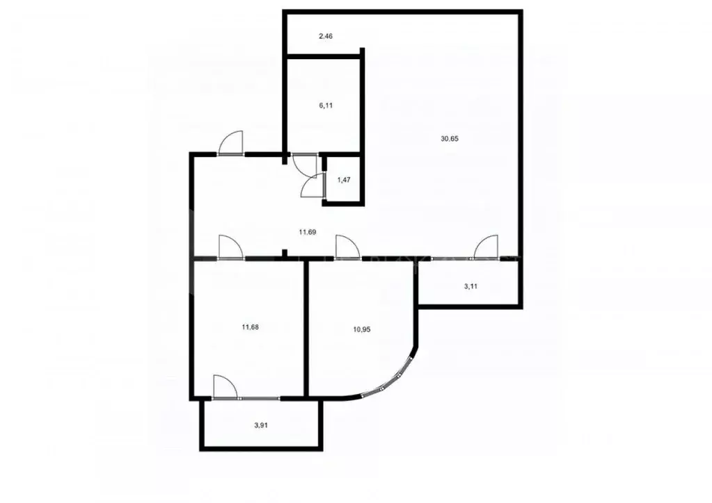 2-к кв. Тюменская область, Тюмень ул. Мельникайте, 150 (74.2 м) - Фото 1