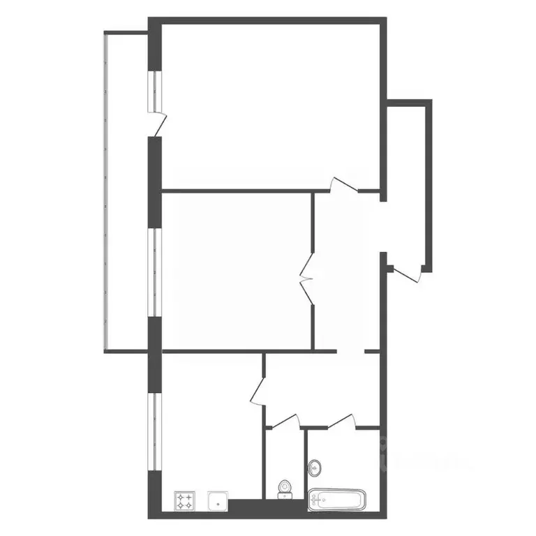 2-к кв. Красноярский край, Красноярск просп. 60 лет Образования СССР, ... - Фото 2