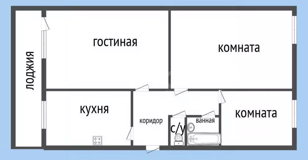 3-к кв. Курганская область, Курган Центральный жилрайон, ул. 1 Мая, 10 ... - Фото 2