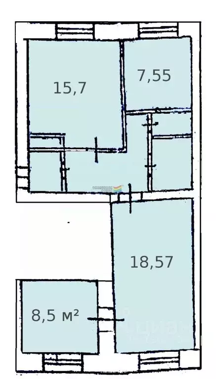 3-к кв. Красноярский край, Красноярск ул. Академика Вавилова, 48 (63.2 ... - Фото 2