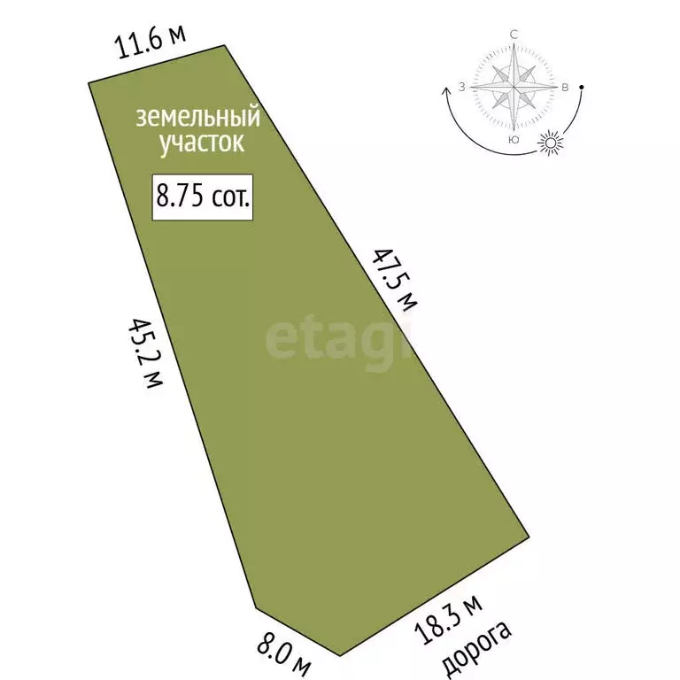 Участок в Якутск, Хатын-Юряхское шоссе (8.75 м) - Фото 0